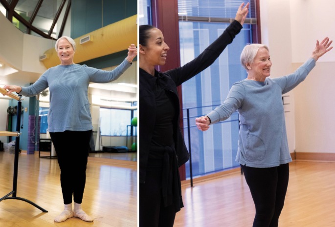 patient with her ballet instructor