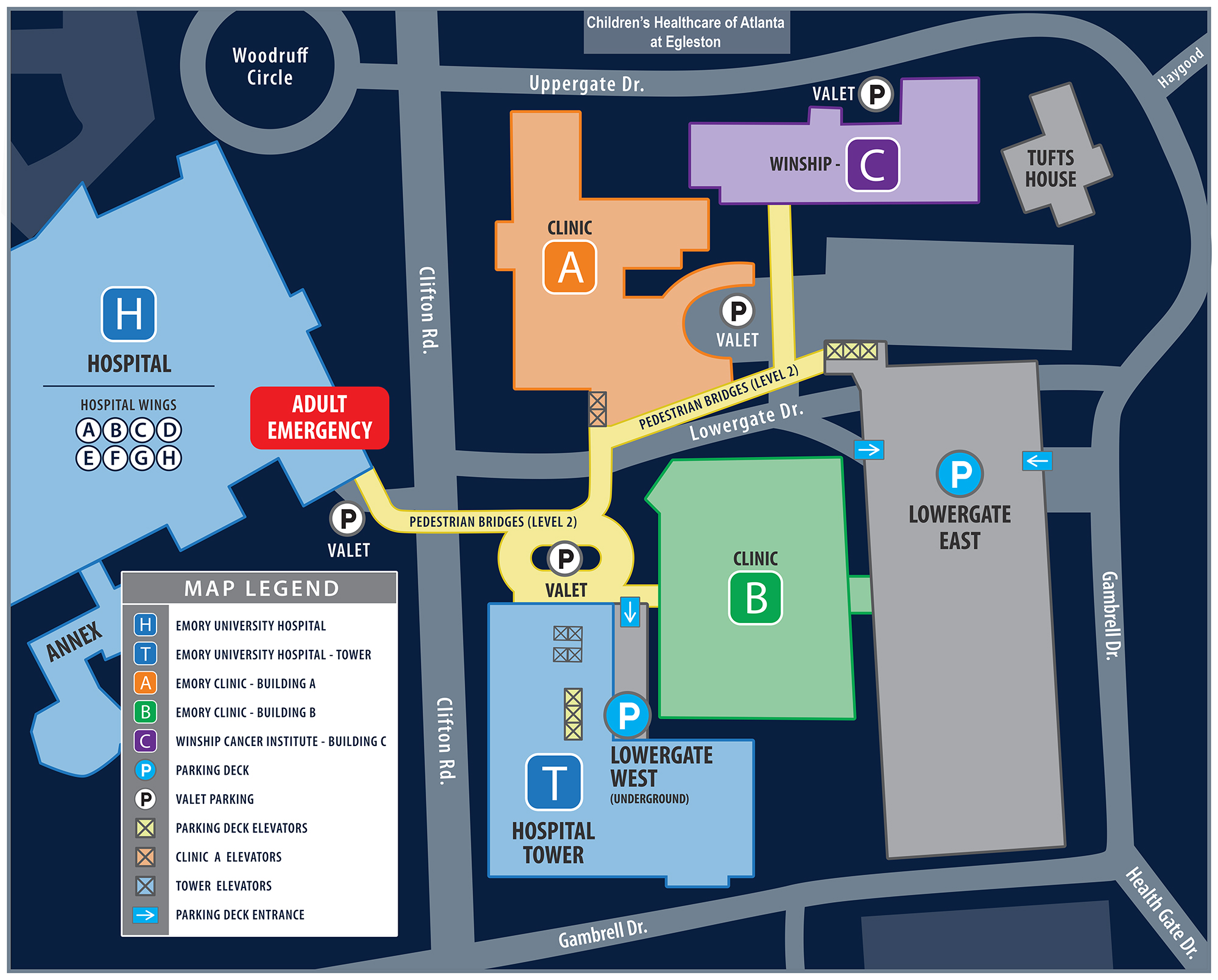 Emory University Hospital Directions, Map And Parking