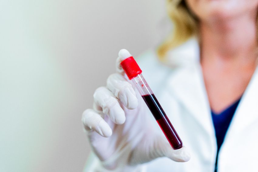 test tube with blood