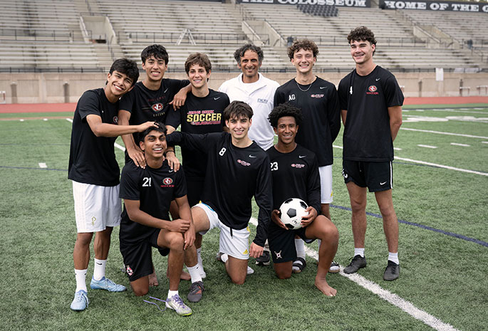 soccer players on the field